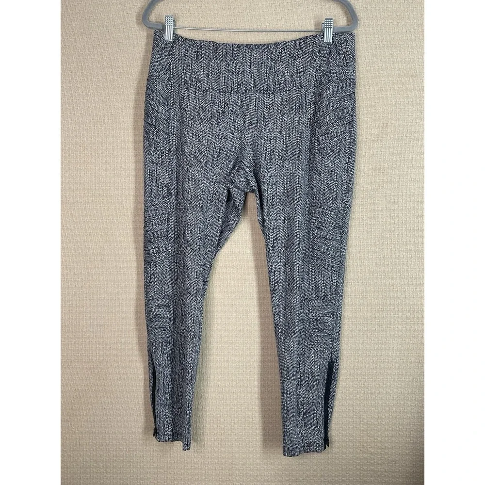 NWOT Athleta Women's XL Delancey‎ Skyline Textured Tight Black & White  736626